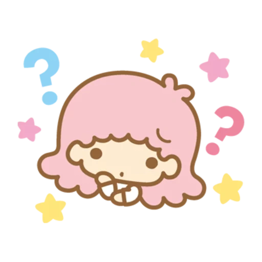 encantador, sanrio, clipart, ovelha sanrio, pequenas estrelas gêmeas