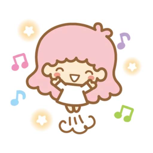 adorabile, rosa, piccolo, le pecore di sanrio, piccola stella doppia