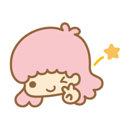 lovely, kawai, sanrio, small binary star, small sticker