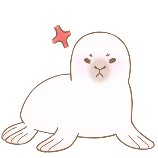 seal, the tape is a seal, cute animals, drawing a seal, drawing a sea cat