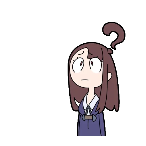 akko, akko chibi, penyihir kecil, karakter anime, akademi penyihir