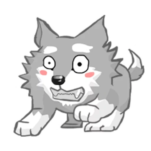 anime, topo, wolf deb, sorria lobo, desenho de lobo cinza