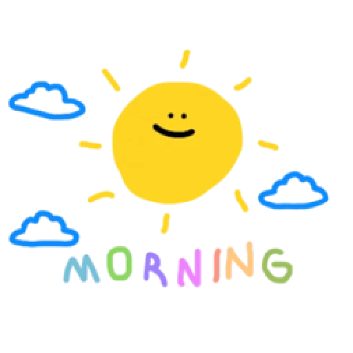 sun, good morning, smiling sun, the sun is sweet, the background is good morning
