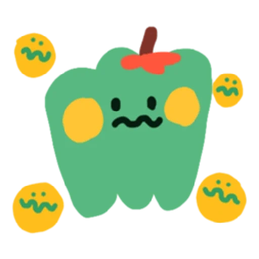 cute food, kawaii food, peachy icon, kawaii fruits, bell pepper icon