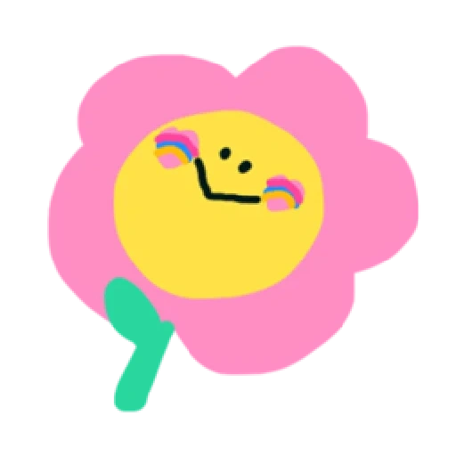 аниме, bfdi flower, смайлик цветок, цветочек смайлик, смайлики виде цветочков