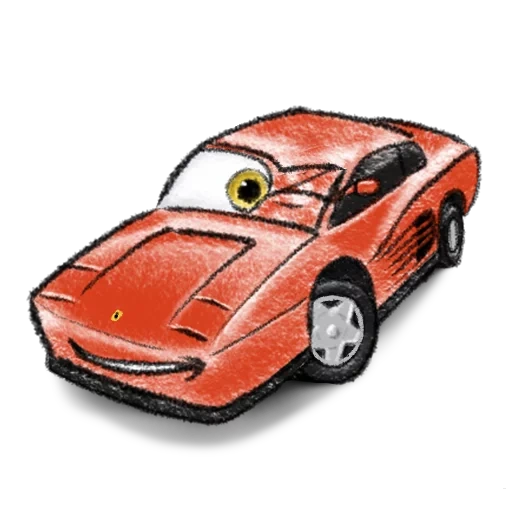 cars, cars drawing, lightning mcqueen, lightning mccain with a pencil, makkuin drawing machine