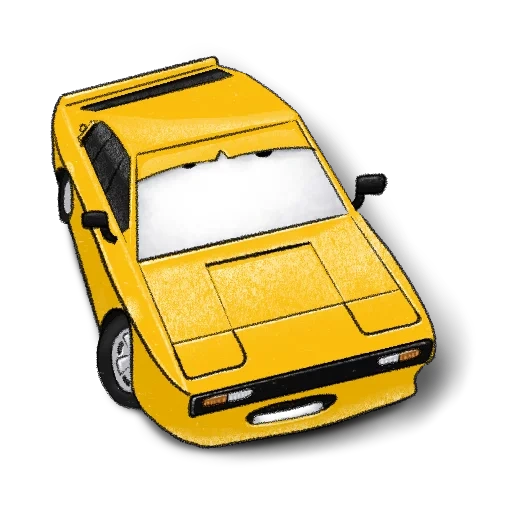 авто, автомобиль, модель автомобиля, желтый автомобиль, lotus turbo challenge