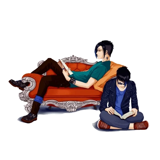 slant line, anime lovers, anime boy, sofa animation, the guy who sits on the sofa art