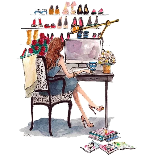 la sarta, modello di moda, immagini alla moda, illustrazioni di moda, illustrazioni per ragazze