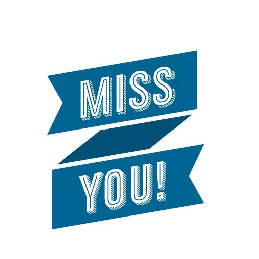 das logo, your choice, miss you png, text in englischer sprache, fokussiertes banner blau