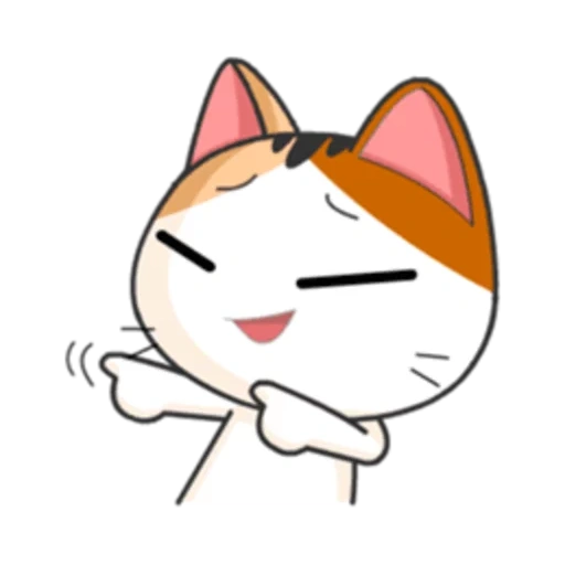 chat, japonais, anime miaule, chats japonais, autocollants chats japonais