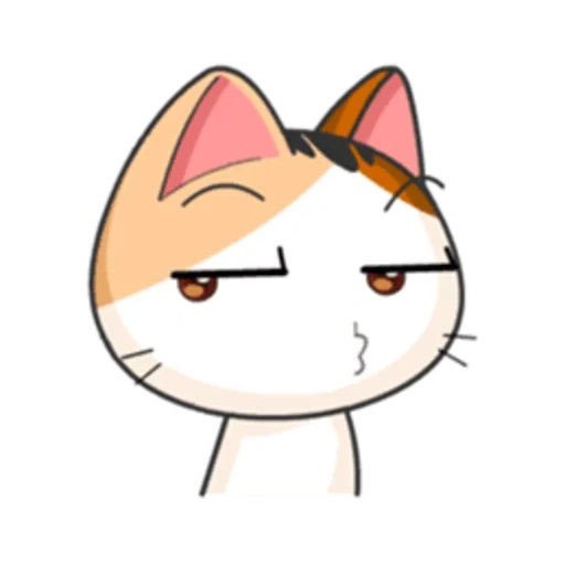 gato, anime miau, meow animado, gatos japoneses emoji, adesivos gatos japoneses