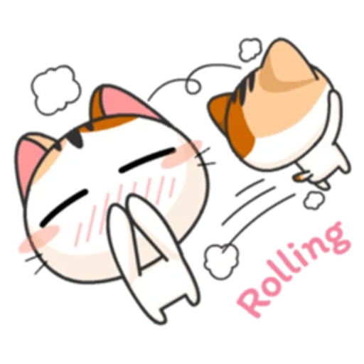 chibi cat, gatos, gato japonês, gato japonês, gatos japoneses emoji