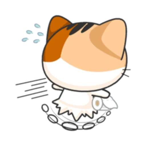 gattino, miao miao anime, kitty giapponese, adesivo giapponese sea dog