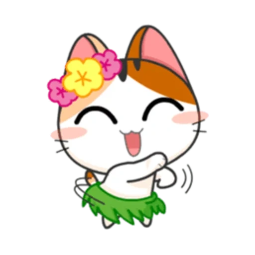 meow, the cat is japanese, meow animated, japanese cats, stickers japanese cats