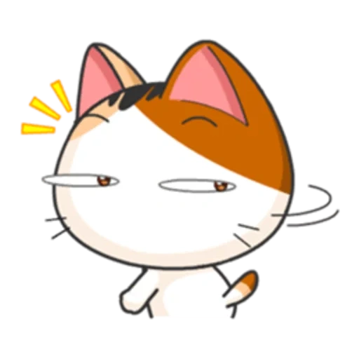 meow anime, the cat is japanese, meow animated, japanese kittens, stickers japanese cats