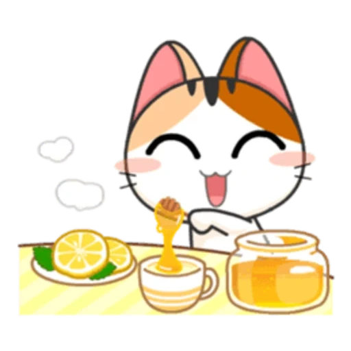 chat, meow animé, chats japonais, dessins kawaii mignons, autocollants chats japonais