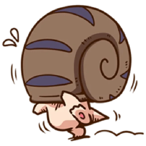 caracol, personagem, padrão de caracol, arte do caracol chibi, ilustração de caracol