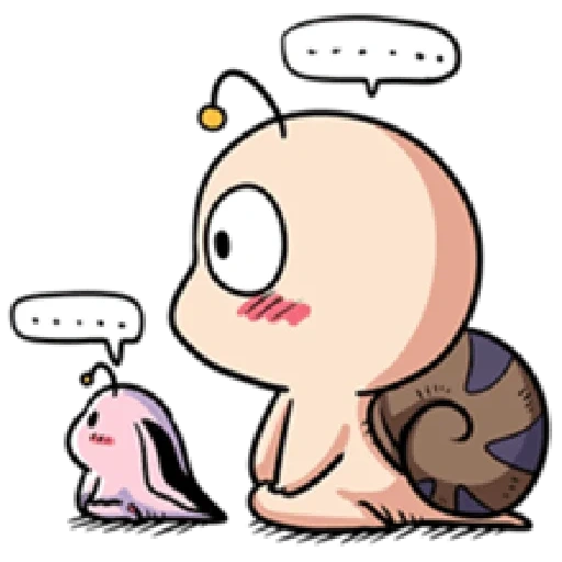 chibi, anime, snail, characters, chibi snail