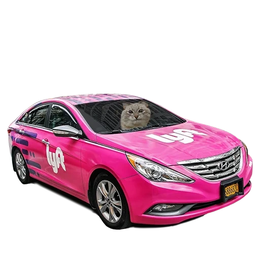 lyft, carro, carro lyft, carro rosa, carro de cama rosa mercedes