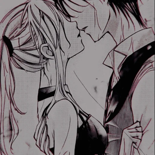 manga pasangan, manga anime, gambar anime, ciuman menggambar anime, manga romantis anime