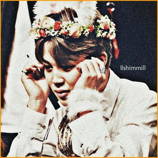 jimin bts, couronne de fleurs, bangtan boys, fleur de fleur, fleur de jimin