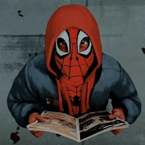 garçon, homme araignée, film de super-héros, milles morales man spider, spider-man à travers le dessin animé universed 2018