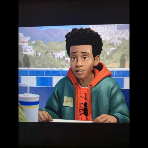 human, eating person, spider man through the universe pop, dark skinned cartoon characters guys, spider-man through the universed cartoon episode 1
