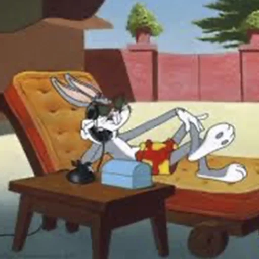 скриншот, багз банни, looney tunes 1950, кролик багз банни, каждый день выходной
