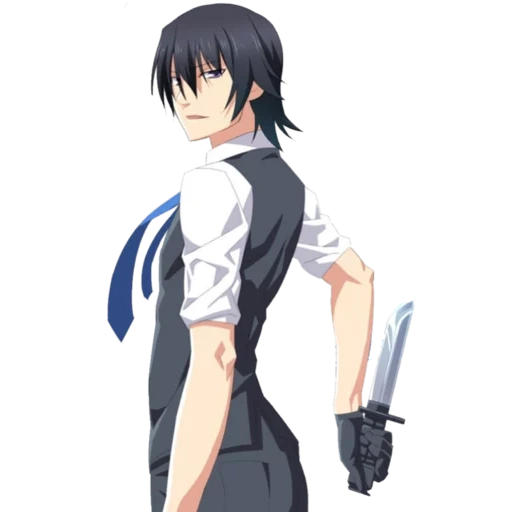 kazami yoshi, kazami youji anime, ein graues stillleben, grisaia chronos rebellion, anime stillleben graue töne