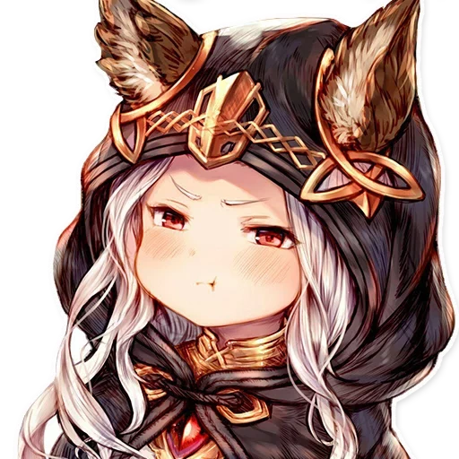 аниме арты, девушка ушками, granblue fantasy, девушка ушками арт, granblue fantasy аниме