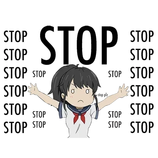 стоп аниме, аниме милые, девушки аниме, stop stop stop, аниме персонажи
