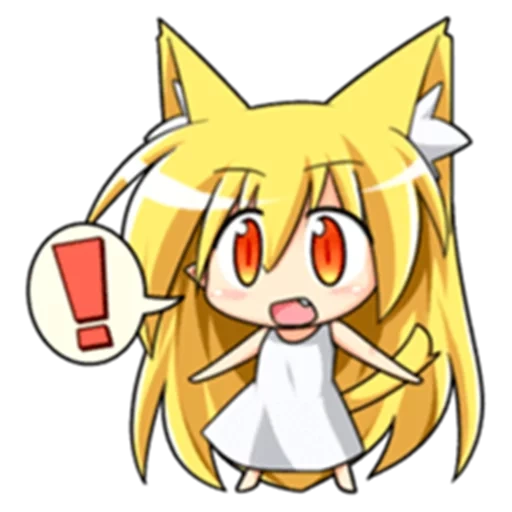 chibi, chibi kitsuna, personaggi anime, piatto anime, anime chibi fox