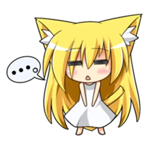 chibi, nyakawai, anime fox, personnages croyance chat rouge, anime chibi chaton primrose