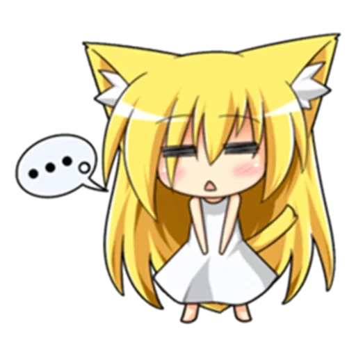 chibi, nya kawai, anime fox, characters faith chibi cat, anime chibi kotochka sakuraso