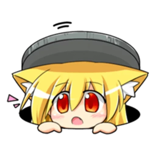 chibi, katzen marisa, yukkuri marisa, anime platte, marisa kirisame chibi