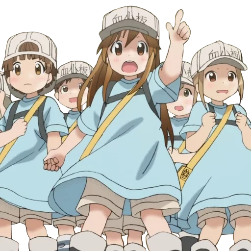 hataraku saibou 2, hataraku saibou, anime family render, anon e hataraku saibou anime, anime