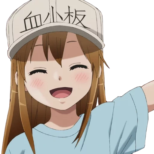 hataraku saibou trombocitic, personaggi anime, hataraku saibou, anime diverso, kai anime