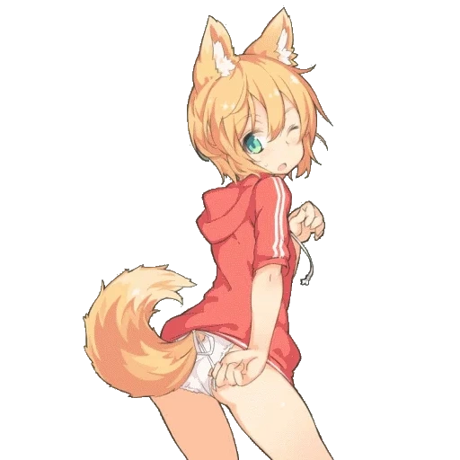 тян, аниме, худи foxgirl, фурри cub лолли, фурри lolli фокс kemono