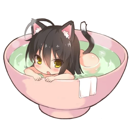 kucing, anime, hari penyakit dalam, anime nozada, teacup cat anime