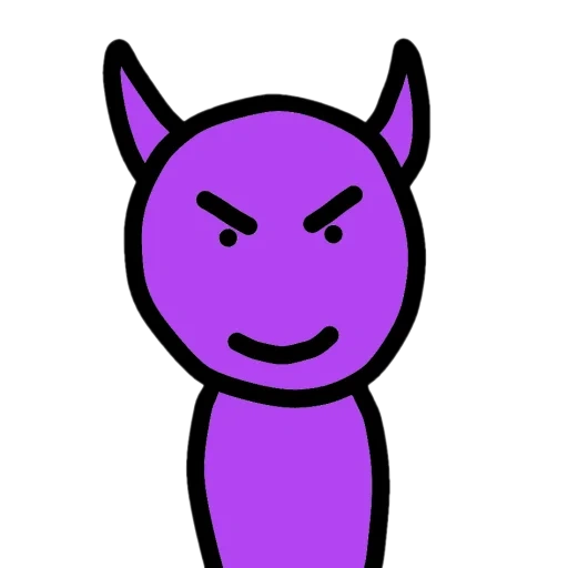 кот, демон смайл, эмоджи демон, смайл рожками, фиолетовый смайлик рожками