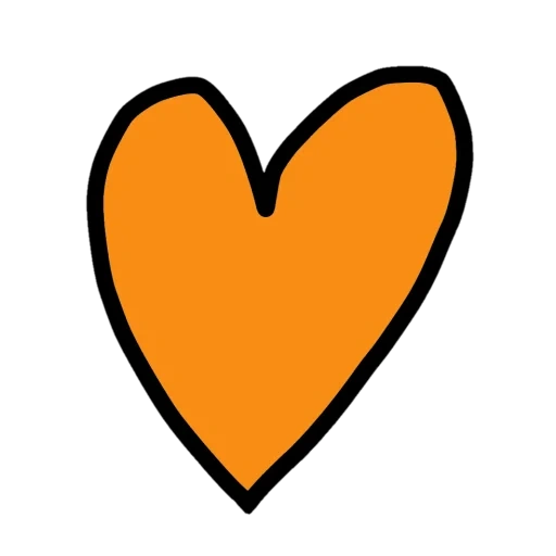 сердца, желтое сердце, сердечко желтое, сердце векторное, оранжевое сердце
