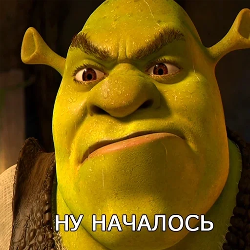 shrek, mem shrek, memes shrek, shrek está enojado, shrek nariz verde helada