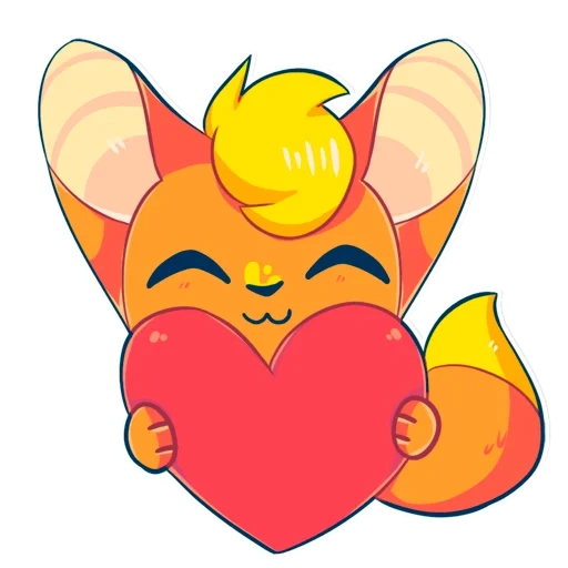 telegram stickers, fox with hearts vk stickers, stickers lomtik, stickers characters, stickers