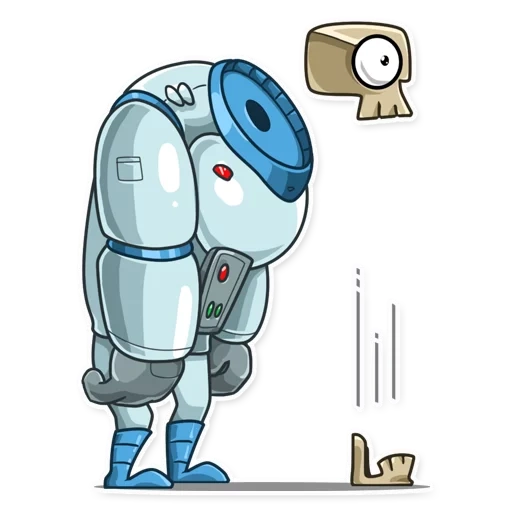astronauta, riko robot, robot de dibujos animados, astronauta muerto