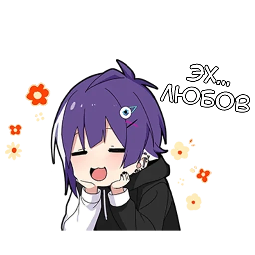 chibi, anime, emoji, personajes de anime