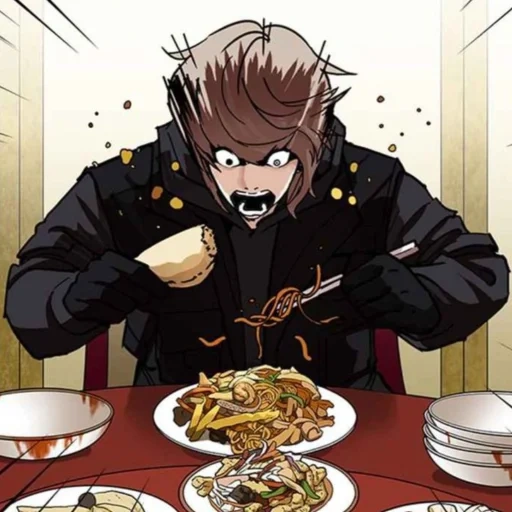 lookism, chapter, itens na mesa, arte de anime chef, how demon emperor became a butler manga