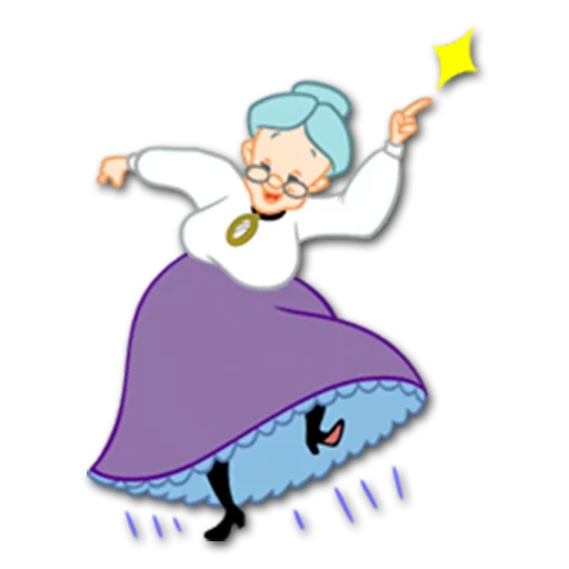 female, grandma, sticker, old lady, cartoon grandma