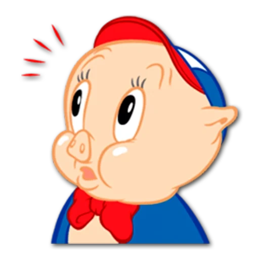 porky, luni dings, looney tunes, warner bros cochon de dessin animé cochon