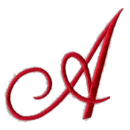alphabet, text, scarlet letter, the first letter of a letter, embroidery of emblem
